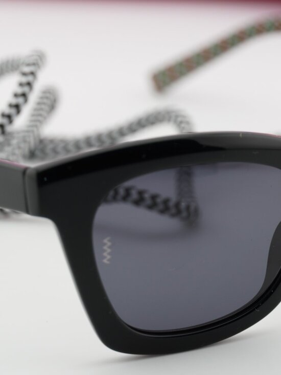 M Missoni MMI 0089/S 0807 IR Square Sunglasses - Shiny Black/Grey main image 9